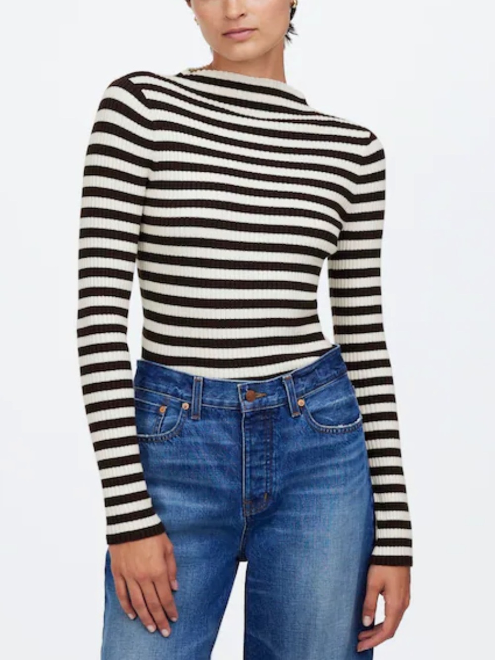 Madewell Cotton Mock Neck Sweater
